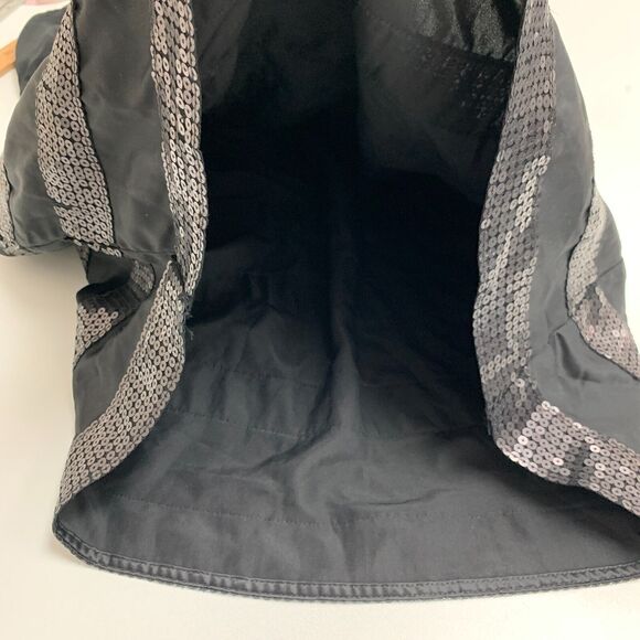 She Said... Sequin Cocktail Dress Womens S Small Black One Shoulder Banded Waist - Picture 12 of 15